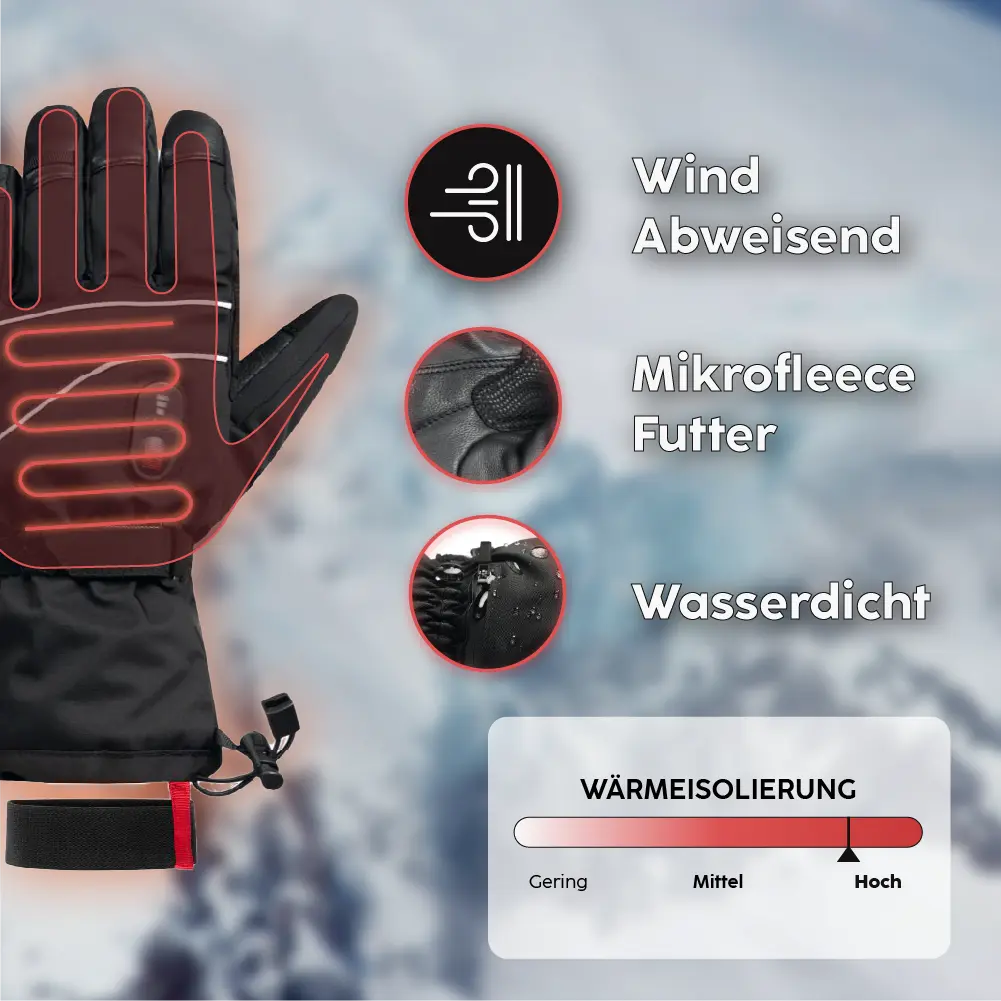 Atouts produit gants chauffants ski