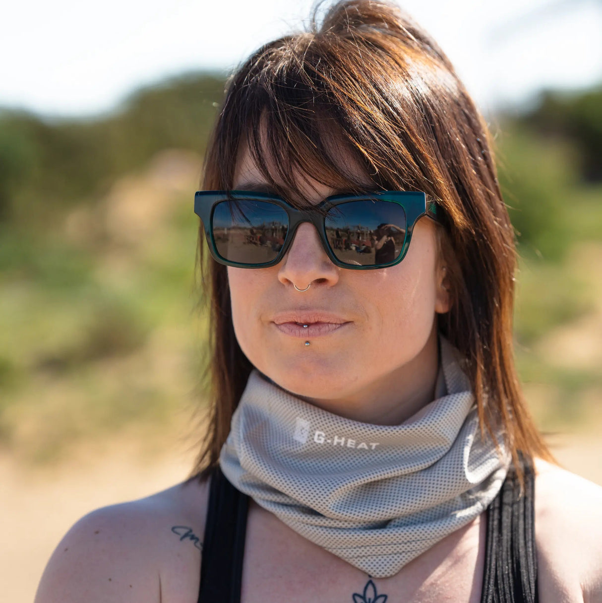 Tour de cou rafraichissant porté femme